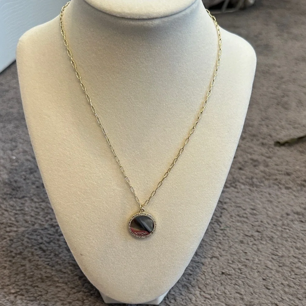 Electric Picks Gold “mom” Pendant Necklace